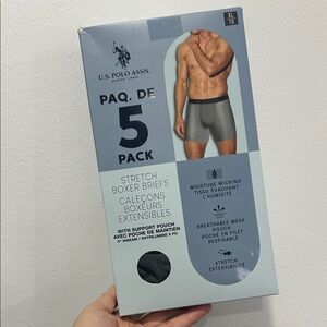 U.S. Polo Assn. Men's Stretch Boxer Briefs - 5 Pack size Xl